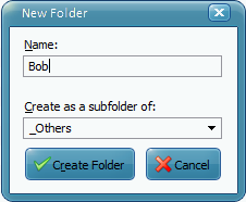 Create new subfolder Bob