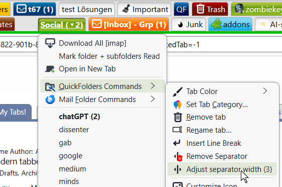 adjust separator width