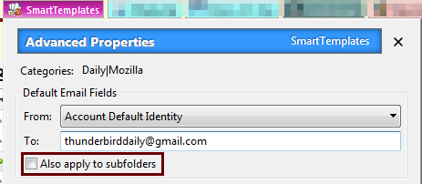 advanced default email fields