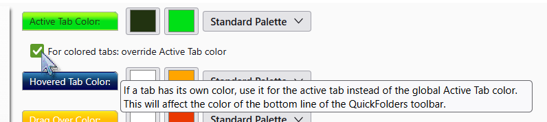 custom active background color