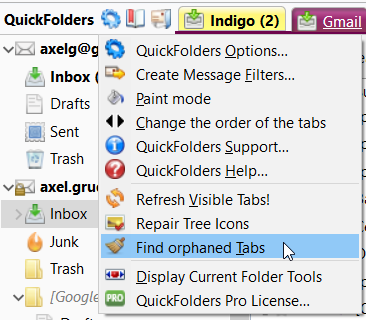 orphaned tabs command