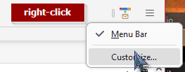 customize toolbar